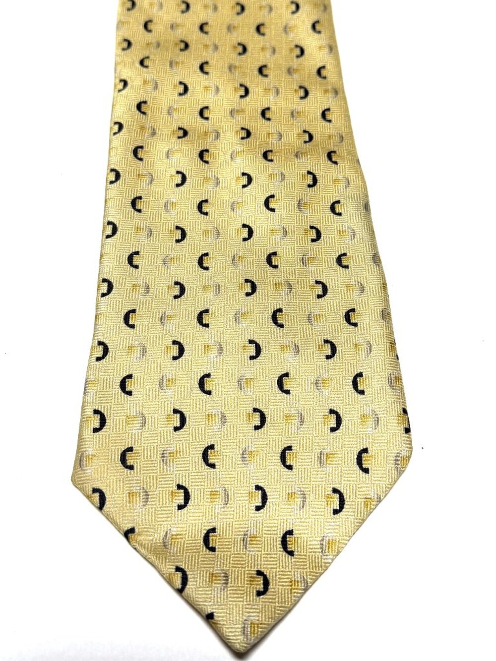 Como Collezione Gold Geometric Pattern Men’s Tie